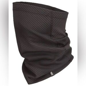 On Running Neck Gaiter - Solid Black Textured Stripe - Unisex OS